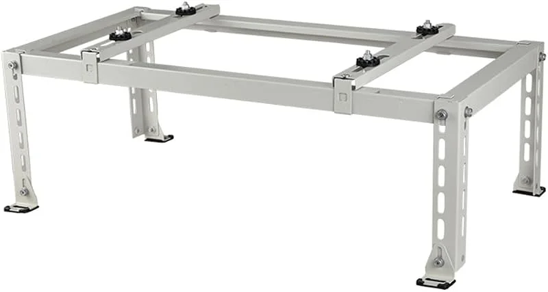 Universelle Klimaanlagenhalterung – Bodenmontage für Mini-Split-Wärmepumpen mit Außengerät – Einfache Installation, weißes Design, Abmessungen: 90 x 30 x 45 cm — Heizung Warmepumpe