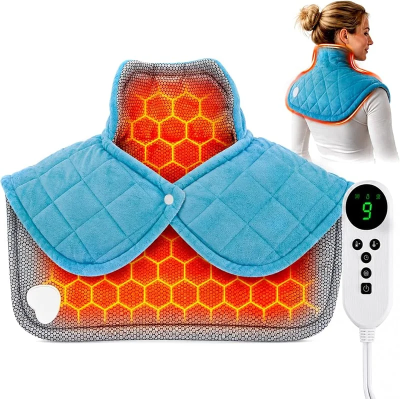 Heizkissen Nacken Schulter, Mit 9 Heizstufen, 4 Timer, 35-60°C — Heizung Warmepumpe