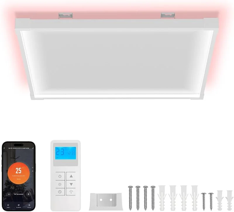Infrarotheizung Deckenmontage 360W, mit LED-Licht Thermostat — Heizung Warmepumpe