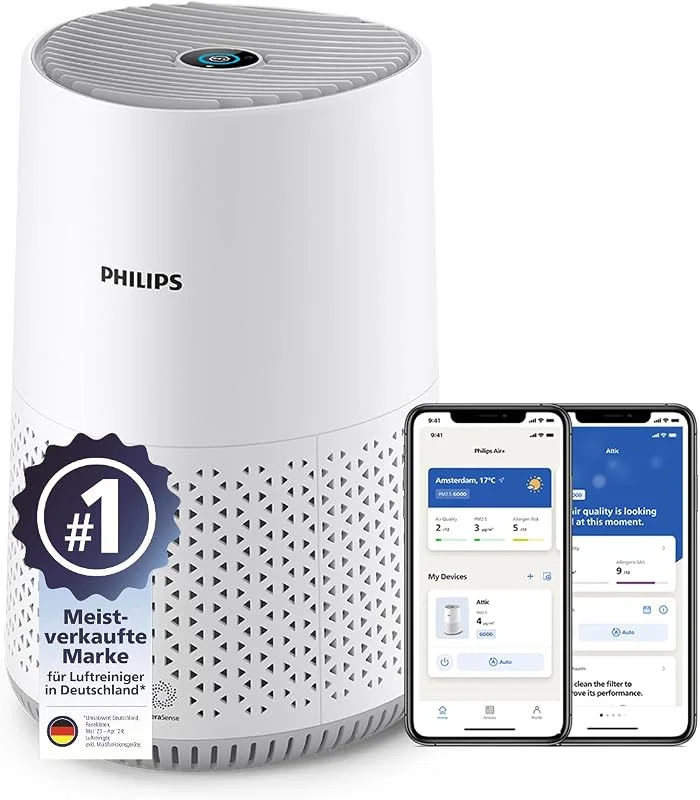 Philips Luftreiniger 600 Serie mit SmartSensor, Weiß, für Räume bis 44 m² — Luftbefeuchter
