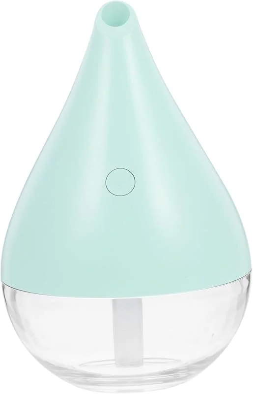 Cabilock USB Luftbefeuchter Wassertröpfchen 250ml Leiser Nebelbefeuchter mit 1w Tragbar für Büro und Zuhause Grün Diffusoren für Ätherische Öle