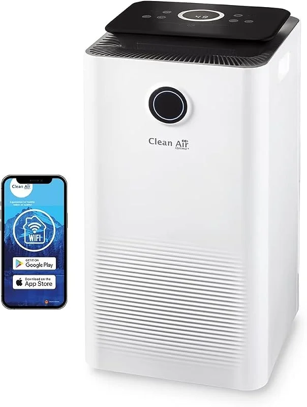 Clean Air Optima CA-704 SMART Luftentfeuchter und Luftreiniger – Entfeuchtungsleistung bis zu 10 Liter, Tag – 5-fache Filtertechnologie mit HEPA-Filter & UV-C-Lampe – Geeignet bis zu 40m², 100m³ — Luftbefeuchter