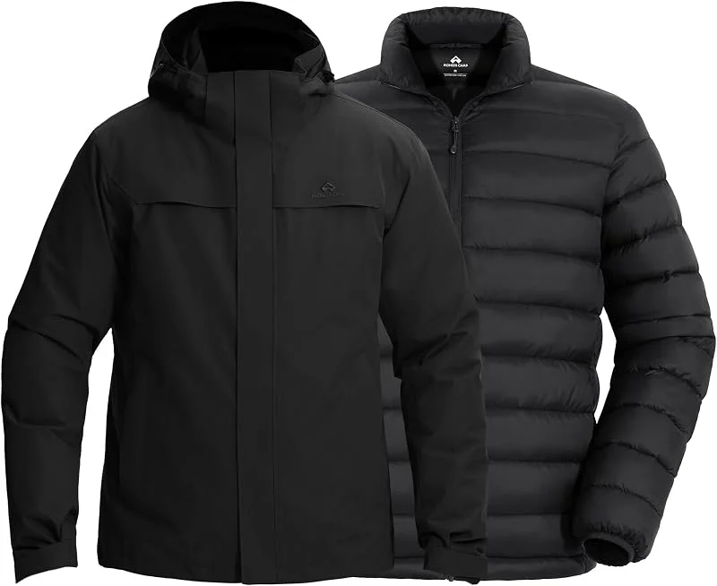 Pioneer Camp Winterjacke Skijacke Daunenjacke Herren Snowboardjacke 3 in1 Jacke Herren Ski Jacken Herren Funktionsjacke — Heizkleidung