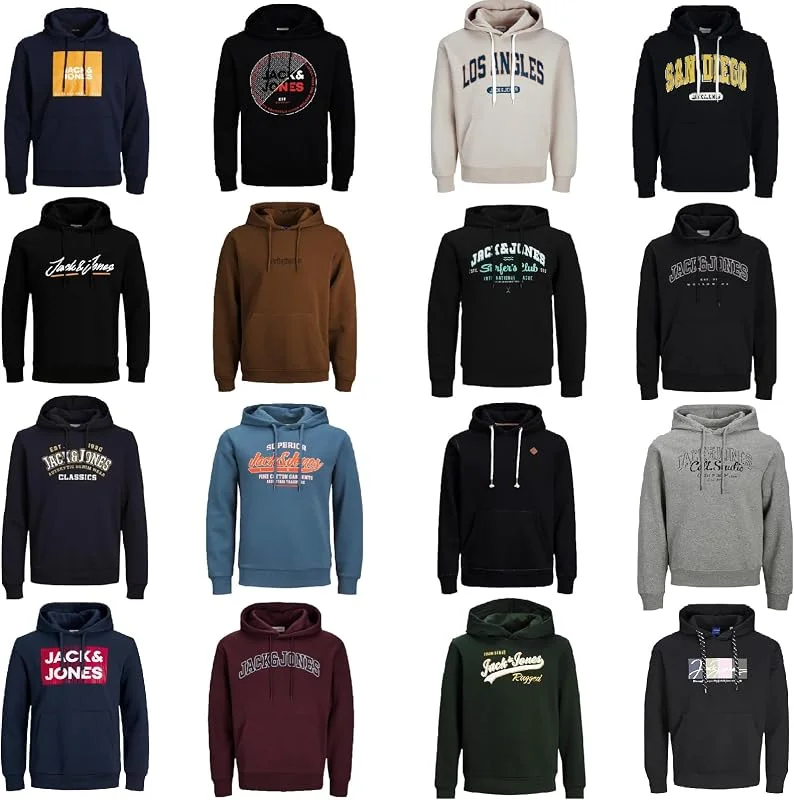 JACK & JONES Kapuzenpullover 3er Mix Pack Hoodie Fugu18 Sweat Shirt Herren Baumwollmix - Parent — Heizkleidung