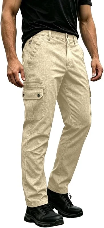 Herren Cargohose Winddicht Funktionshose Regenhose Outdoorhose Wanderhose — Heizkleidung