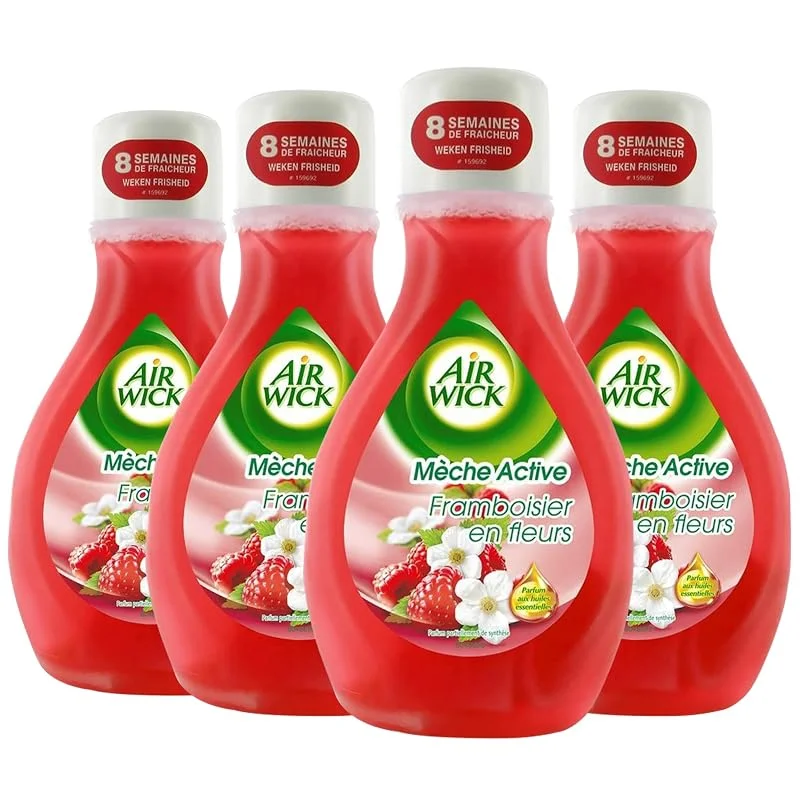 Air Wick Lufterfrischer Continuous – aktiver Docht Himbeerblüten – 4 Stück — Luftbefeuchter