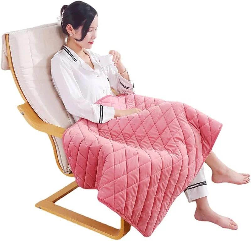 Heizdecke, Queen-Size-Größe, USB-beheizte Decke, maschinenwaschbar, super gemütlich, weich, elektrisch beheizter Schal, 3 Heizstufen, automatische Abschaltung (Farbe: Rosa, Größe: 75 x 120 cm) — Heizung Warmepumpe