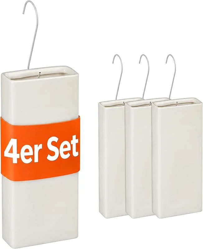 Relaxdays Luftbefeuchter Heizung, 4er Set, HxBxT: 20x9x4 cm, creme