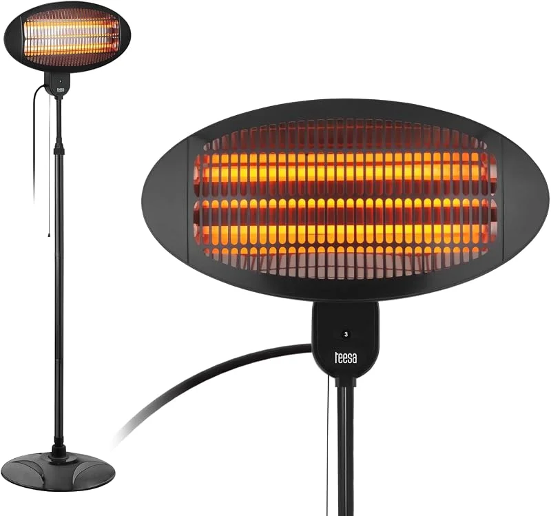 Heizkörper, Terrassen-, Garten, Infrarot, 2000W, Standgerät, Montagemöglichkeiten Wand — Heizung Warmepumpe
