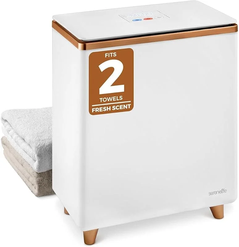 SereneLife Handtuchwärmer Eimer 20L Elektrisch Stehend Roségold– Handtuchtrockner mit Timer, ideal für Badetücher und Bademäntel, Spa — Heizung Warmepumpe