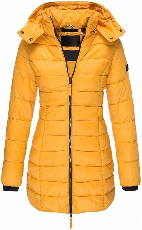 Ansenesna Winterjacke Damen Warm Steppjacke Damen Leicht Mit Kapuze Puffer — Heizkleidung