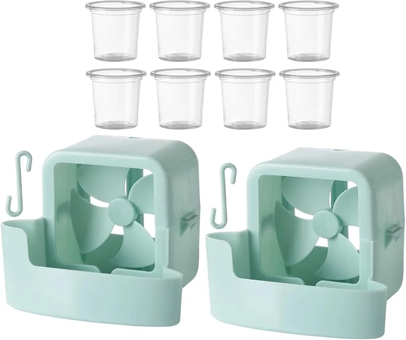 BESTOYARD 2Er-Set Kunststoff Eiswürfel Kühlgestell mit Haken zur Schnellen Lokalen Abkühlung und Luftbefeuchtung für Schlafzimmer und Haushalt — Luftbefeuchter