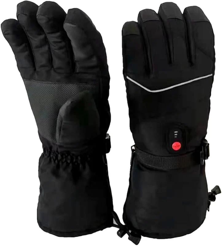 Beheizbare Herren Skihandschuhe Winter Feier, Wiederaufladbar, Ski, Schwarz — Heizkleidung