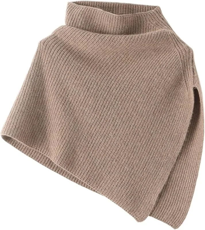 Schal Verdickter Kaschmirschal, vielseitiger Damen-Strickpullover, warmer Schal, Umhang, Herbst und Winter — Heizkleidung