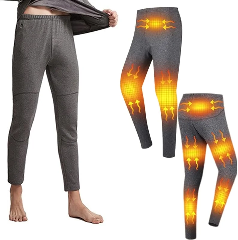 Beheizte Hose Herren 8 Zones Beheizbare Thermo Unterhose Lang Thermounterwäsche Fleece Thermounterhose Winter Leggings Männer Warme Funktionsunterwäsche Skiunterwäsche — Heizkleidung