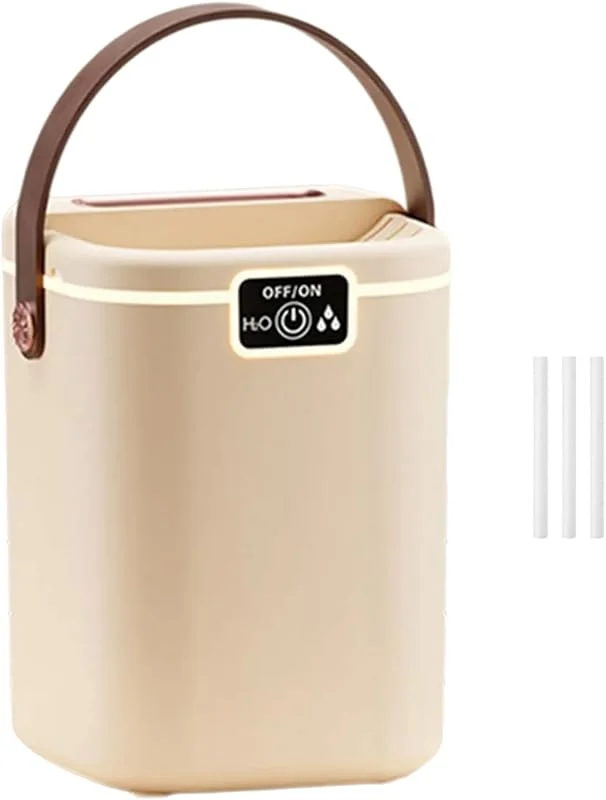 Luftbefeuchter mit Licht, 2000 ml Fassungsvermögen, cremefarben