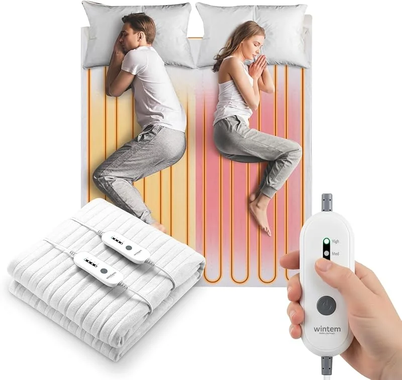 Wintem Encanta Thermo-Matratzenauflage, elektrische Thermodecke mit 2 Temperaturstufen, Einzelbett oder Doppelbett (Doppelbett 160 x 140 cm) — Haarpflege