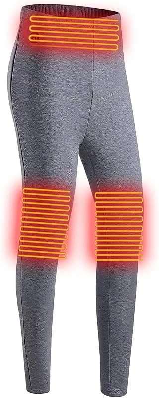 Battnot Heizhose Wärmehose Beheizte Leggings Damen Thermo-Unterziehhose Waschbare Beheizte Leggings, Bequeme Elektrische USB-Beheizte Hose für Wandern, Camping, Skifahren — Heizkleidung