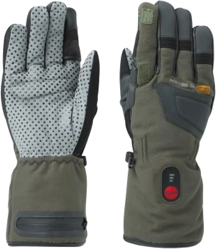 30seven Beheizte Jagdhandschuhe, elektronische Heizhandschuhe zum Jagen, Paintball UVM, wasserfeste & Winddichte Outdoor-Bekleidung, für Damen & Herren, Khaki in 7-XS - 11-XL — Heizkleidung