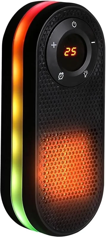 Heizlüfter mit Fernbedienung, 1000W Mini Keramik Heizlüfter mit Timer, 2 Heizstufen, LED-Display, Einstellbare Temperatur Heizung Elektrisch für Büro, Wohnzimmer, Schlafzimmer (A) — Heizung Warmepumpe