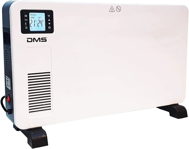 DMS Elektroheizung Konvektor Heizung, Heizkörper, Konvektions Heizgerät, 3 Heizstufen, Elektroheizer mit Fernbedienung, LCD-Display, Raumthermostat 2300 Watt EHK-2300 — Heizung Warmepumpe