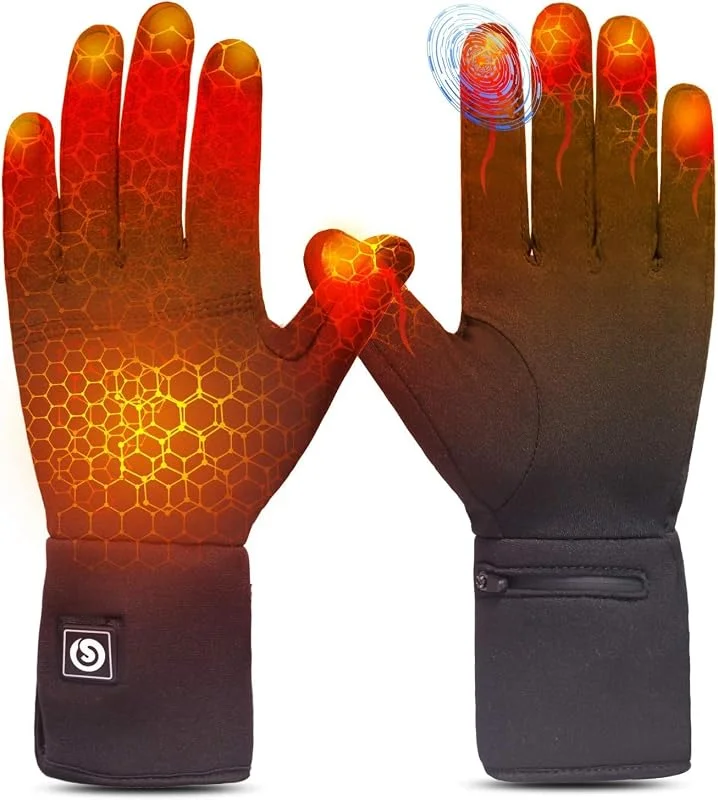Sun Will Beheizte Handschuhe Liner für Damen und Herren, wiederaufladbare — Heizkleidung