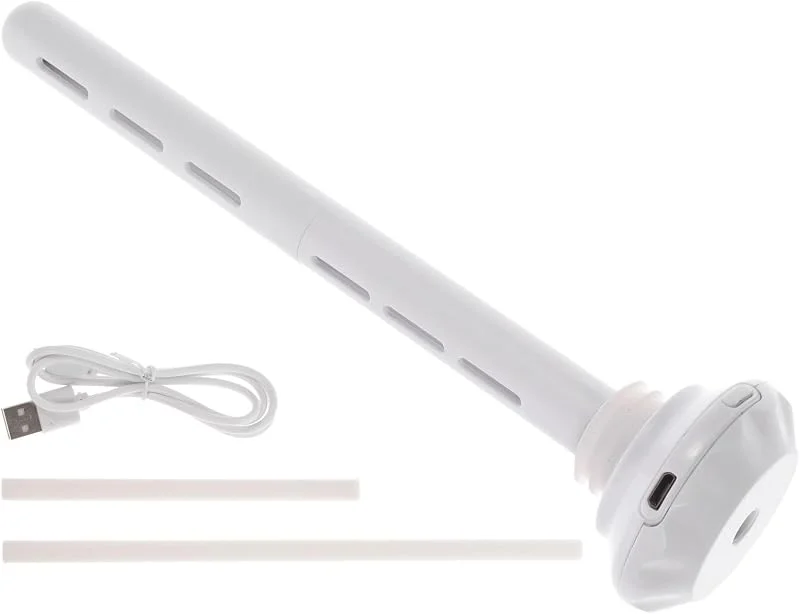 Luftbefeuchterstab für Schlafzimmer und Büro USB Weiß aus Kunststoff Kreativer Luftbefeuchter mit Platzsparendem Design zur Luftbefeuchtung