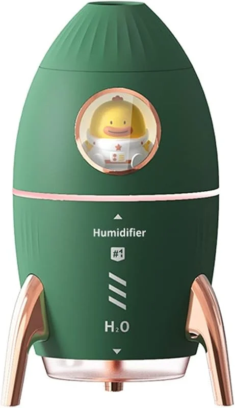 Luftbefeuchter Rocket Luftbefeuchter USB Elektrischer Aromatherapie-Diffusor Ultraschall-Diffusor for ätherische Öle mit kühlem Nebel Raumluftbefeuchter (Color : A)