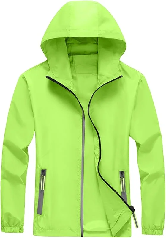Regenjacke Herren Wasserdicht Atmungsaktiv Leicht Regenmantel Outdoor — Heizkleidung