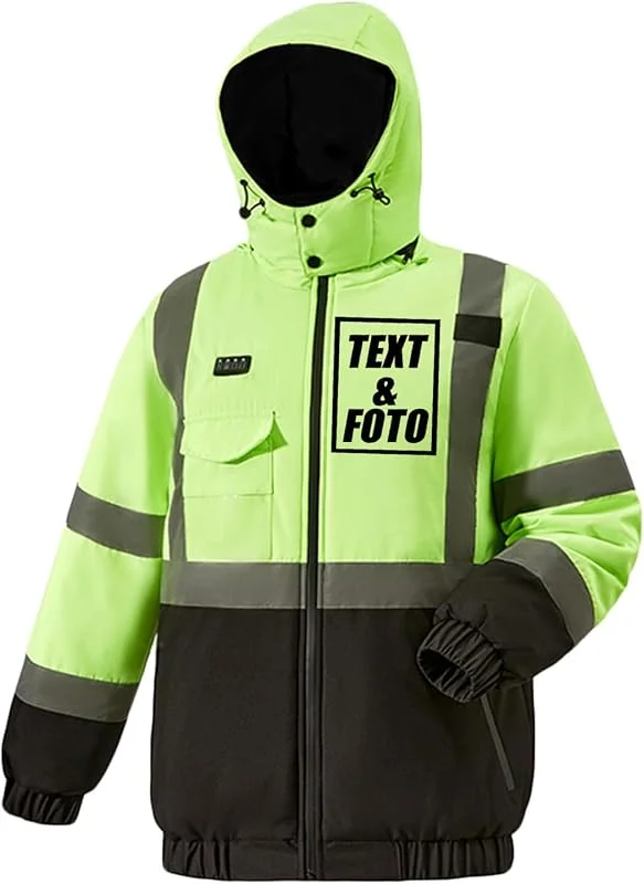 UHouse Beheizbare Jacke Herren Arbeitsjacke Winter Reflektierende Jacken mit 29 Heizzonen USB Outdoor Heizjacke Beheizte Warnjacke Beheizbar Warnschutzjacke Wärme Wanderjacke Skijacke Outdoorjacke — Heizkleidung