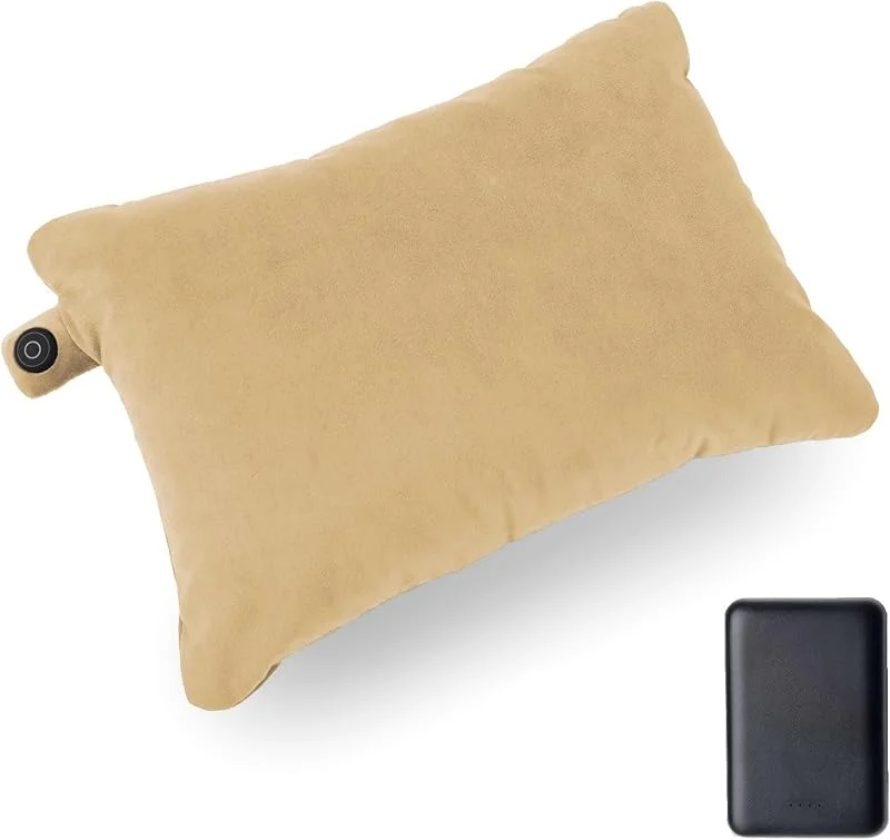 Thermrup Bobo Mobiles Heizkissen USB Samt 25x35cm mit Ferninfrarot-Heizelement (Sand+Powerbank 10000mAh) — Heizung Warmepumpe