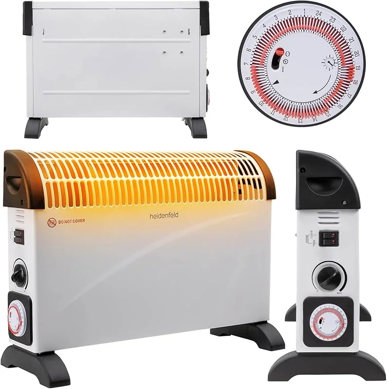 Heidenfeld Konvektor Heizung HL200, 2000 Watt, Bis 25 m² (Classic) — Heizung Warmepumpe