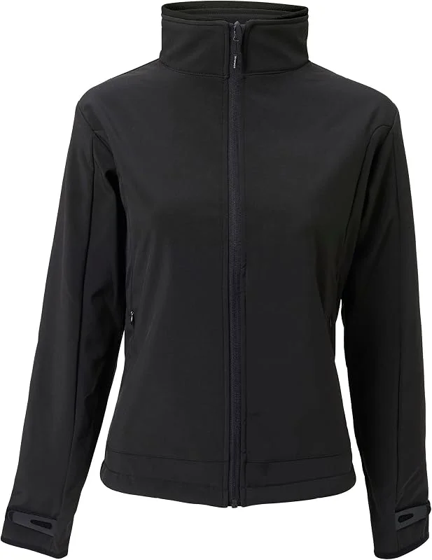 30seven, Beheizbare Softshell-Jacke für Damen, Passgenau, Fleece-Futter, Bis zu 5 Stunden Kontinuierliche Wärme, Inklusive Super-Akku, Schwarz, L — Heizkleidung