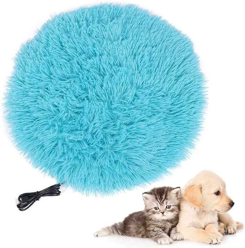 Wakects Heizmatte für Hunde und Katzen 40 x 40 cm, Heizdecke für Haustiere, abnehmbar und waschbar, Bett für Hunde und Katzen (Königsblau) — Heizung Warmepumpe