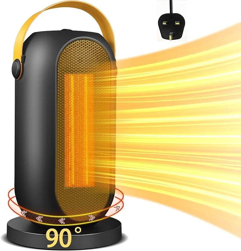 Elektrische Heizlüfter, Heizlüfter Energiesparend 1200W, PTC Keramik — Heizung Warmepumpe