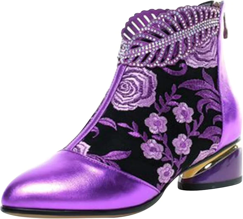 Generisch Produktkategorie Damen Stiefeletten Stilvolle Knöchelstiefel mit Reißverschluss Spitze – Elegante -Reißverschluss Schuhe für Damen Moderner Acetat-Absatz — Heizkleidung