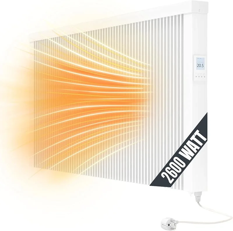 Areo Smart 2600 W Elektroheizung Wandmontage - Elektroheizkörper mit Thermostat - elektrische Heizung Smart Home - App steuerbare Heizung WLAN steuerbar - digitale Elektroheizung — Heizung Warmepumpe