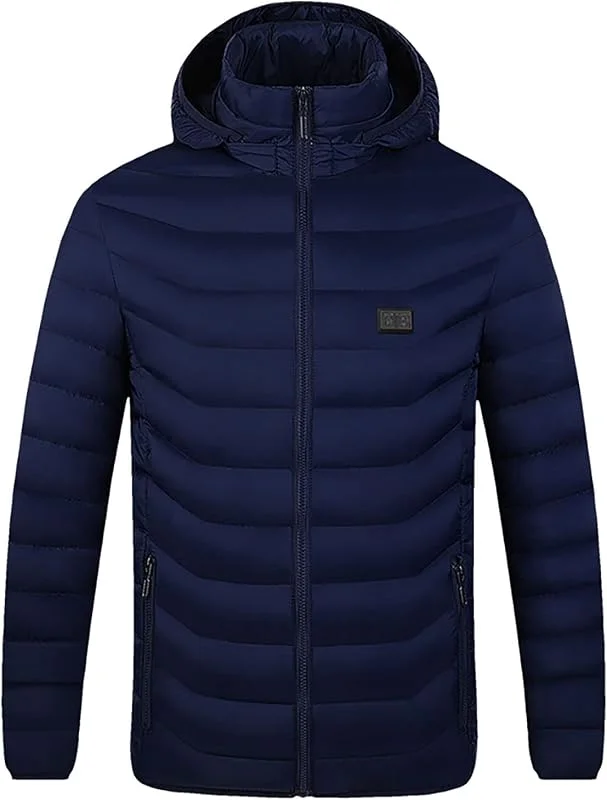 Generisch Heizjacke Damen Beheizbare Jacke mit Heizung Outdoorjacke USB Elektrische Beheizte Jacke mit 11 Heizzonen Winterjacke Beheizbare Pufferjacke Heizmantel Kapuze Funktionsjacke — Heizkleidung