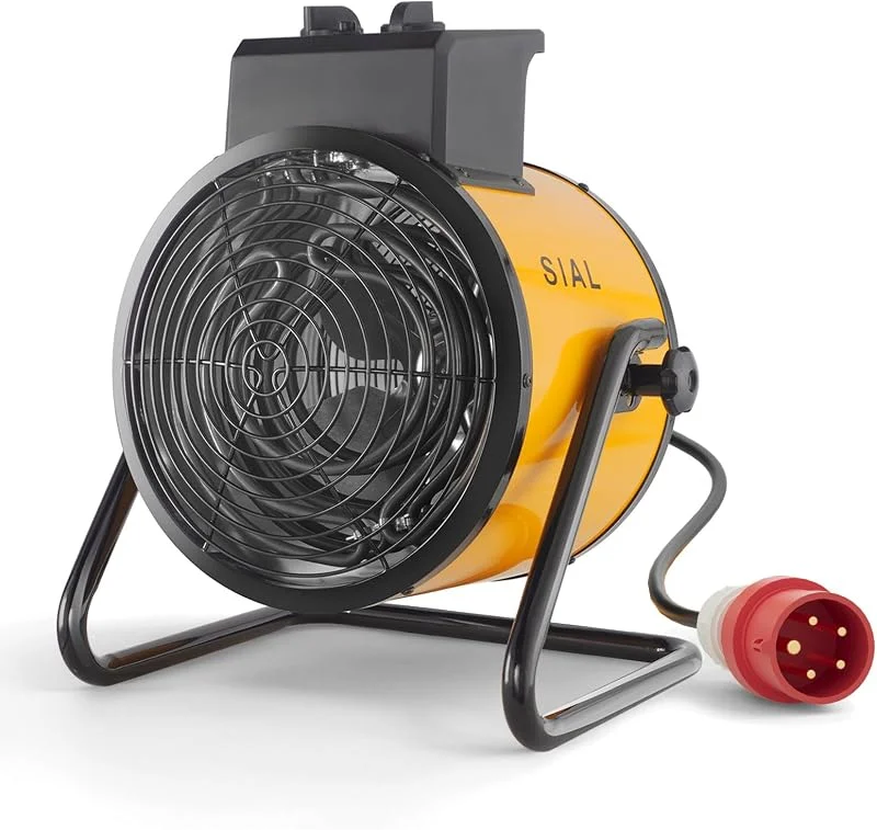 SIAL D9 Heizlüfter Bauheizer 9kW 400V IP24, Energiesparend mit Thermostat — Heizung Warmepumpe