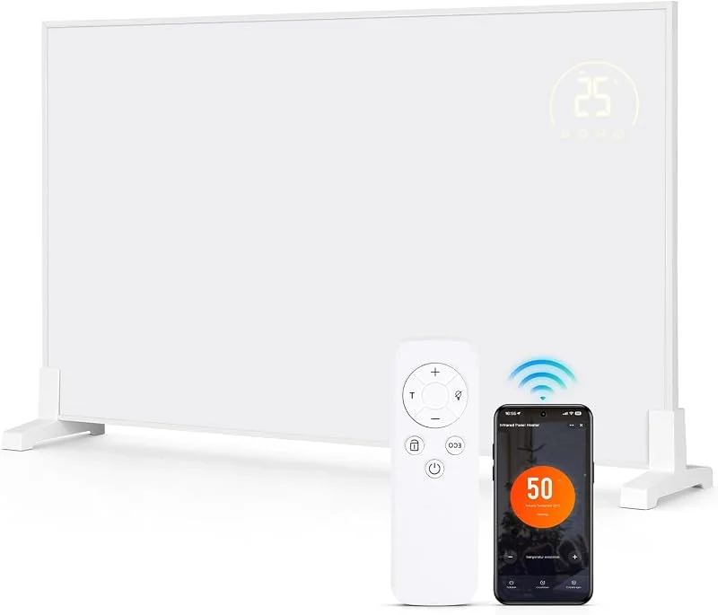 Infrarotheizung 300W mit Thermostat und Fernbedienung, Bis 10 m² — Heizung Warmepumpe