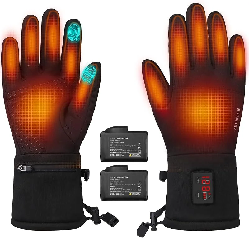 Beheizbare Handschuhe Damen Herren Dünn, 2200 mAh, Touchscreen — Heizkleidung