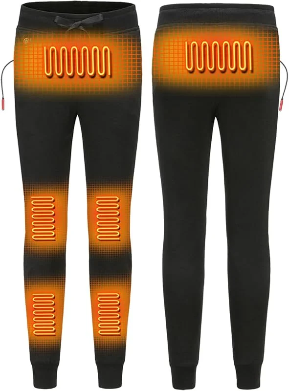 USB Beheizte Hose mit 6 Heizzonen, 2V, 5V Elektrisch Beheizte Hose mit 3 Temperaturstufen, Winter Warme Hose Thermische Hose Outdoorhose Trekkinghose Anglerhose Arbeit Hosen für Herren und Damen — Heizkleidung