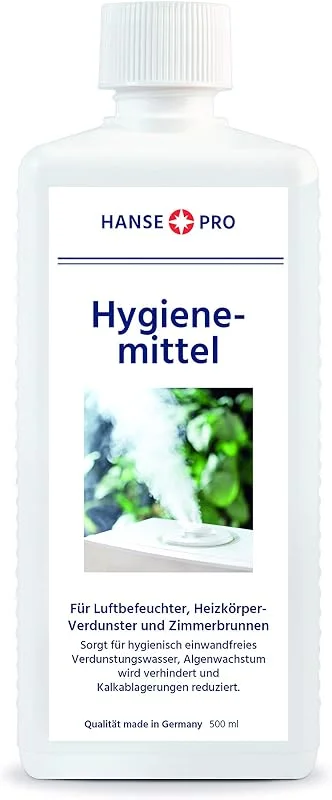 HANSE PRO Hygienemittel, 500 ml I für Luftbefeuchter, Luftreiniger, Luftwäscher, Heizkörper-Verdunster, Zimmerbrunnen I hält Verdunstwasser hygienisch einwandfrei I Water Conserver