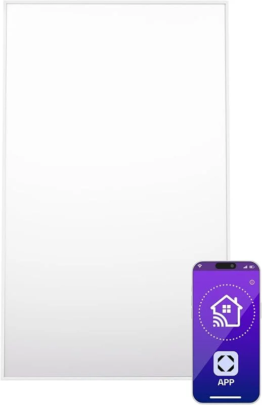 Klarstein Infrarotheizung mit Thermostat, 600W Elektroheizung, Smart Home Infrarotheizung zur Wandmontage, IR mit App-Steuerung & Erkennung Offener Fenster, Effizienter Feuchtraum Heizkörper CO2-Frei — Heizung Warmepumpe