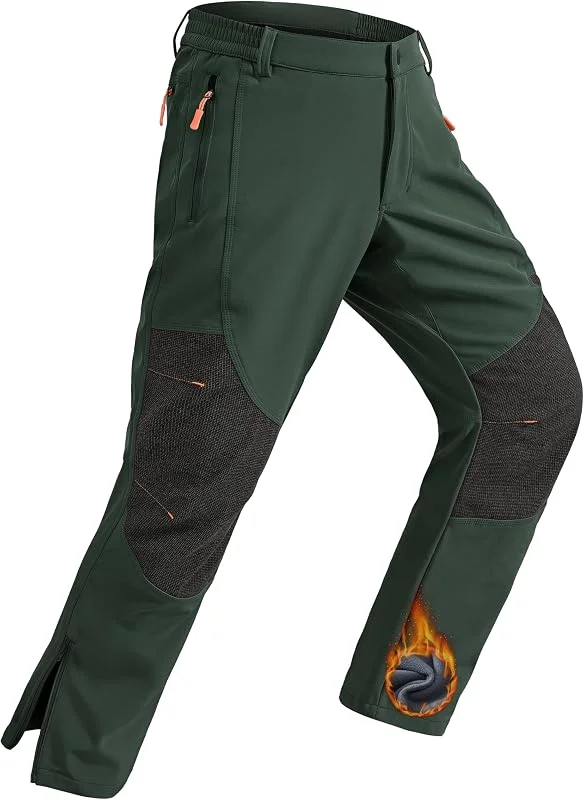 CNBQDD Wanderhose Skihose Thermohose Herren, Winterhose Outdoor Schneehose — Heizkleidung