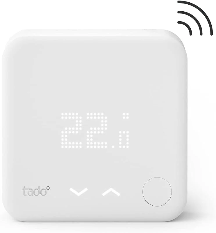 tado° Funk-Temperatursensor – Wifi Zusatzprodukt für smarte Heizkörperthermostate – digitale Raumtemperaturmessung für optimale Heizkörpersteuerung per App – einfache Installation – Heizkosten sparen — Heizung Warmepumpe