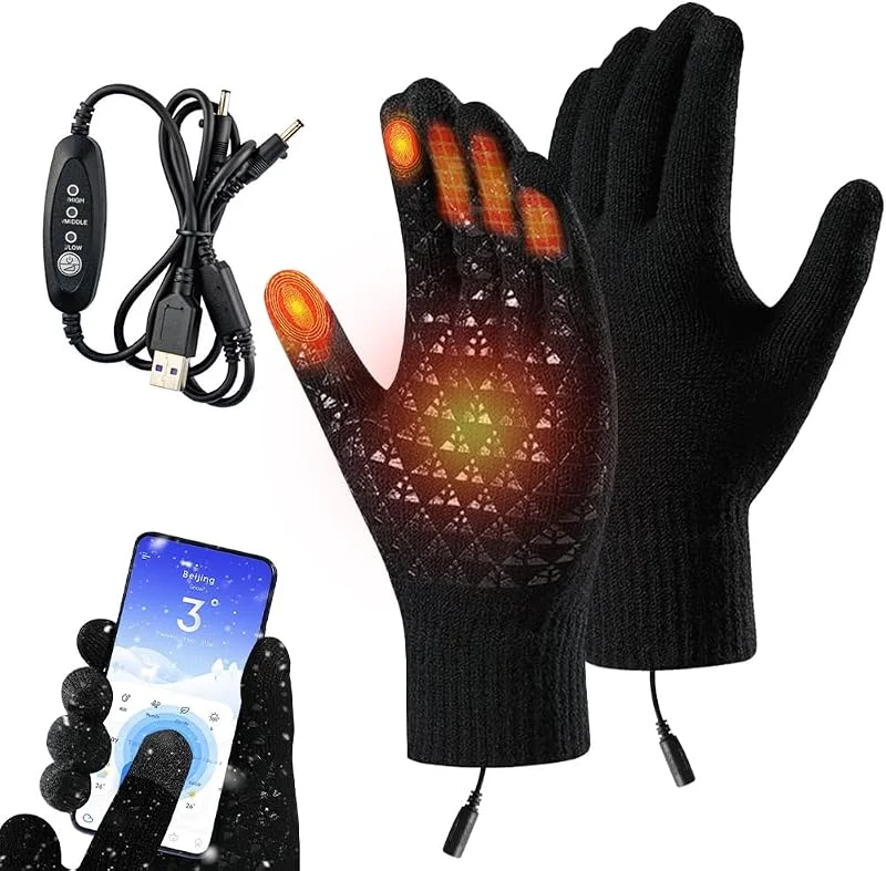 Beheizbare Handschuhe, USB Beheizte Handschuhe, Warme Heizhandschuhe, Touchscreen Handschuhes, Elektrisch Beheizte Handschuhe, Winter Handschuhe Beheizbar Für Drinnen Und Reiten, Draußen — Heizkleidung