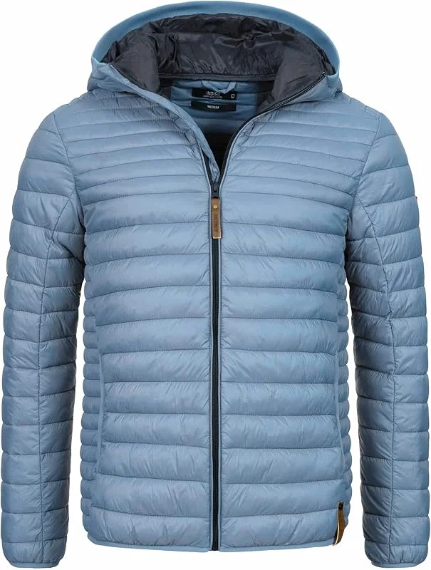 Indicode Herren Bowers Steppjacke Winterjacke Daunenjacken-Optik mit Kapuze — Heizkleidung