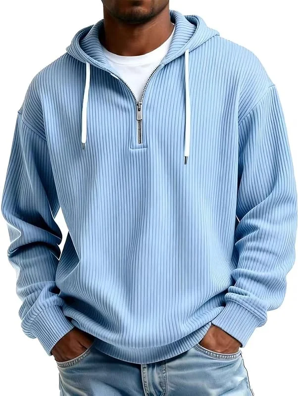 Generisch Hoodie Herren Kapuzenpullover, Bündchen weicher Stoff, Sweater für Alltag, Freizeit und Streetstyle Warmer Winter-Hoodie mit weichem Fleece-Innenfutter — Heizkleidung