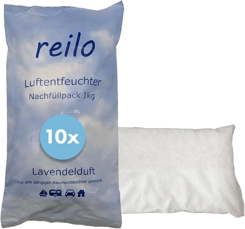 Lavendelduft 10x 1kg reilo Luftentfeuchtergranulat I Nachfüllpack — Luftbefeuchter
